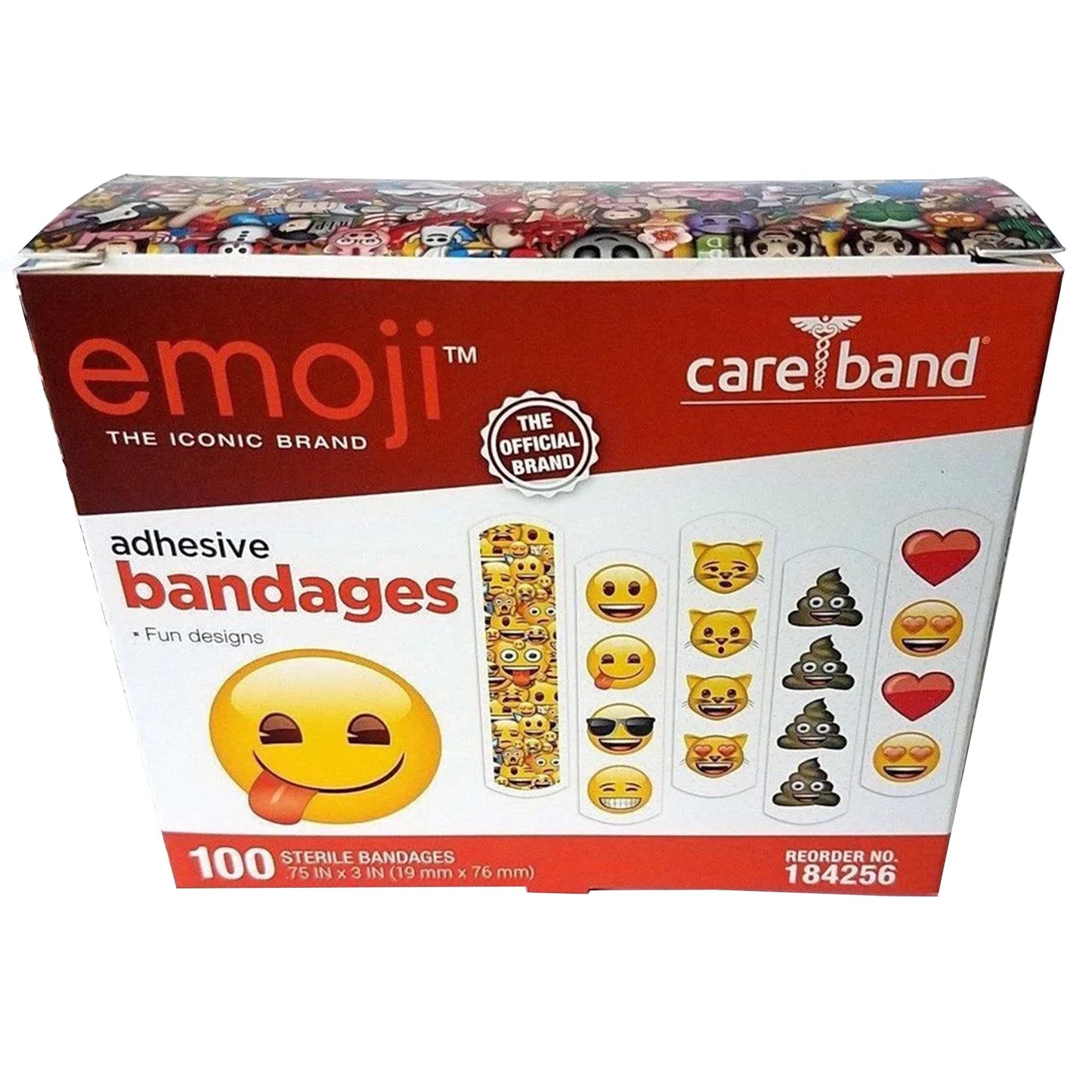BANDAGE, ADH EMOJI LF KIDS (100/BX 12BX/CS)