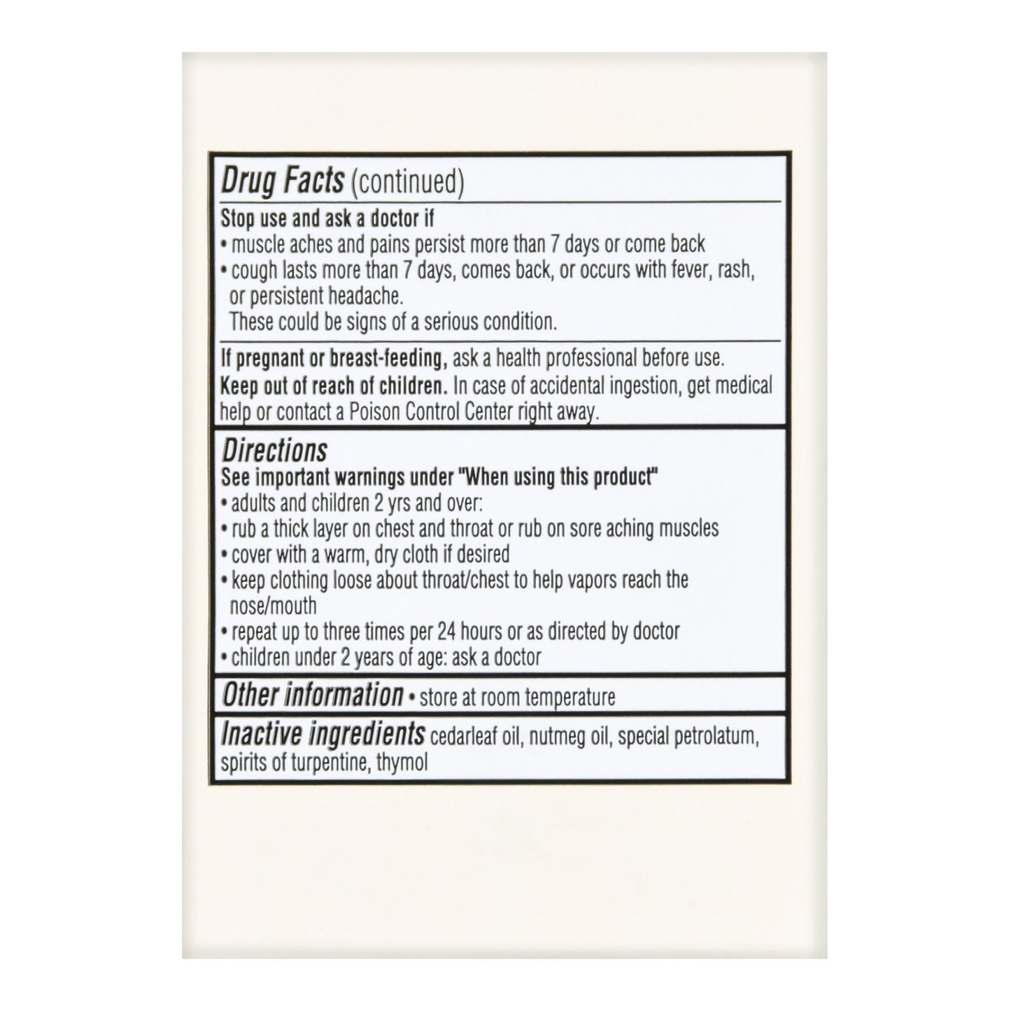 CHEST RUB, OINT FT MEDICATED 3.5OZ
