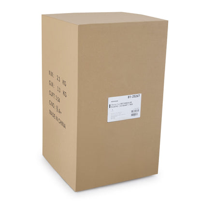 WASTECAN, STEP-ON RECTNGL PLASRED 52QT