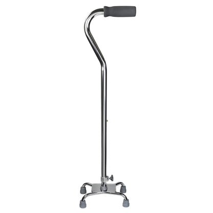 CANE, QUAD/SM BASE ALUM CHROME(4/CS)