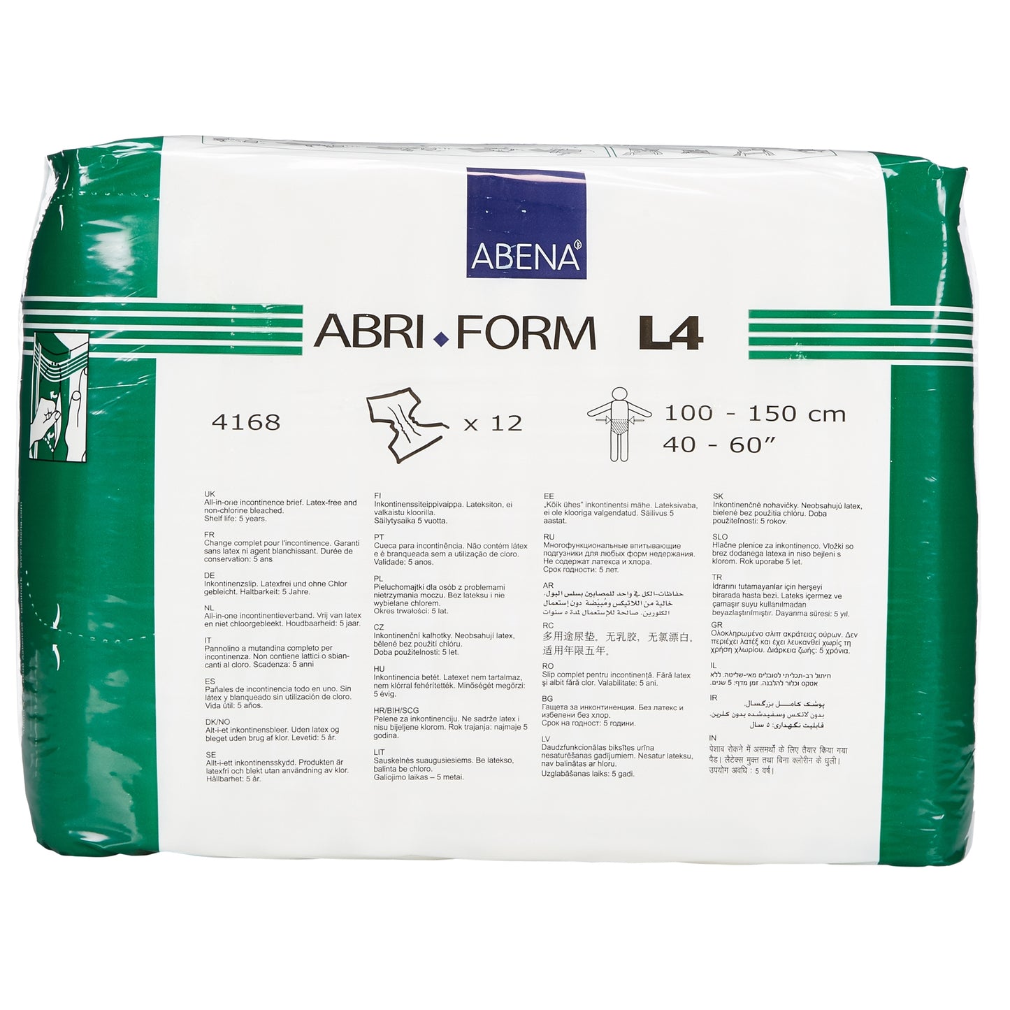 BRIEF, INCONT ABRI-FORM COMFORT L4 LG 4000ML (12/BG 3BG/CS)