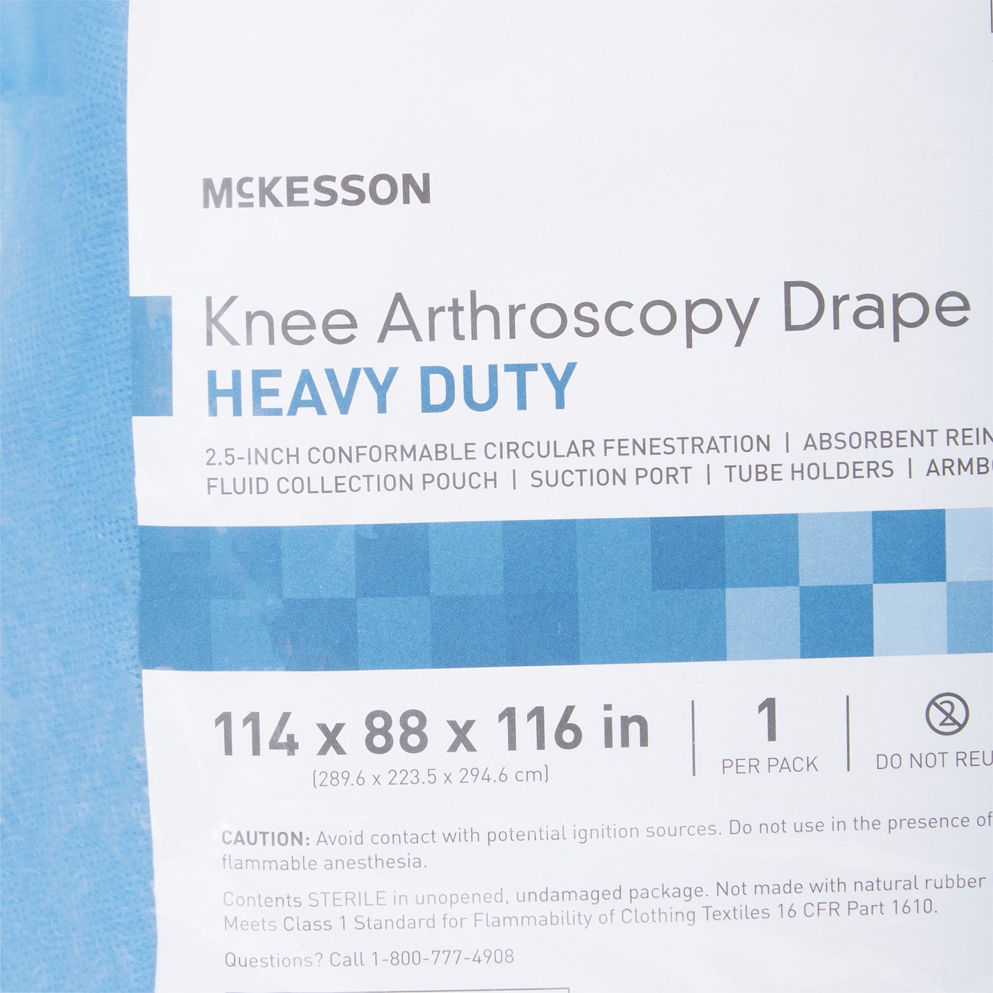 DRAPE, SURGICAL ORTHO KNEE HEAVY DUTY 114"X88"X116" (8/CS)