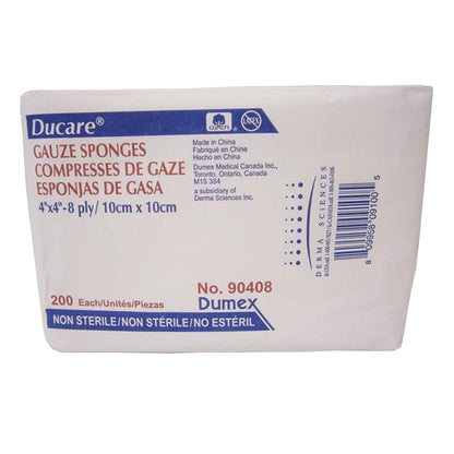 SPONGE, GAUZE 8PLY 4"X4" N/S (200/PK 20PK/CS)