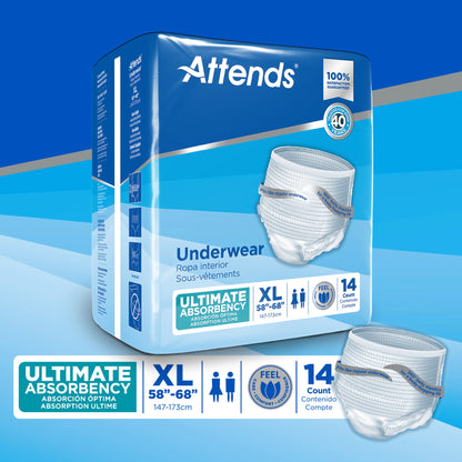 UNDERWEAR, ATTENDS ULT XLG (14/BG 4BG/CS)