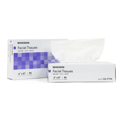 TISSUE, FACIAL MINI BOX 2PLY WHT 6.0"X8.0" (90/BX 72BX/CS)