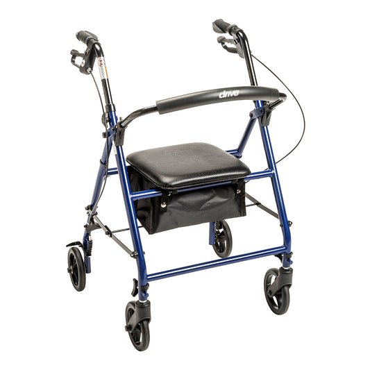 WALKER, ROLLATOR KD STEEL 6" BLU