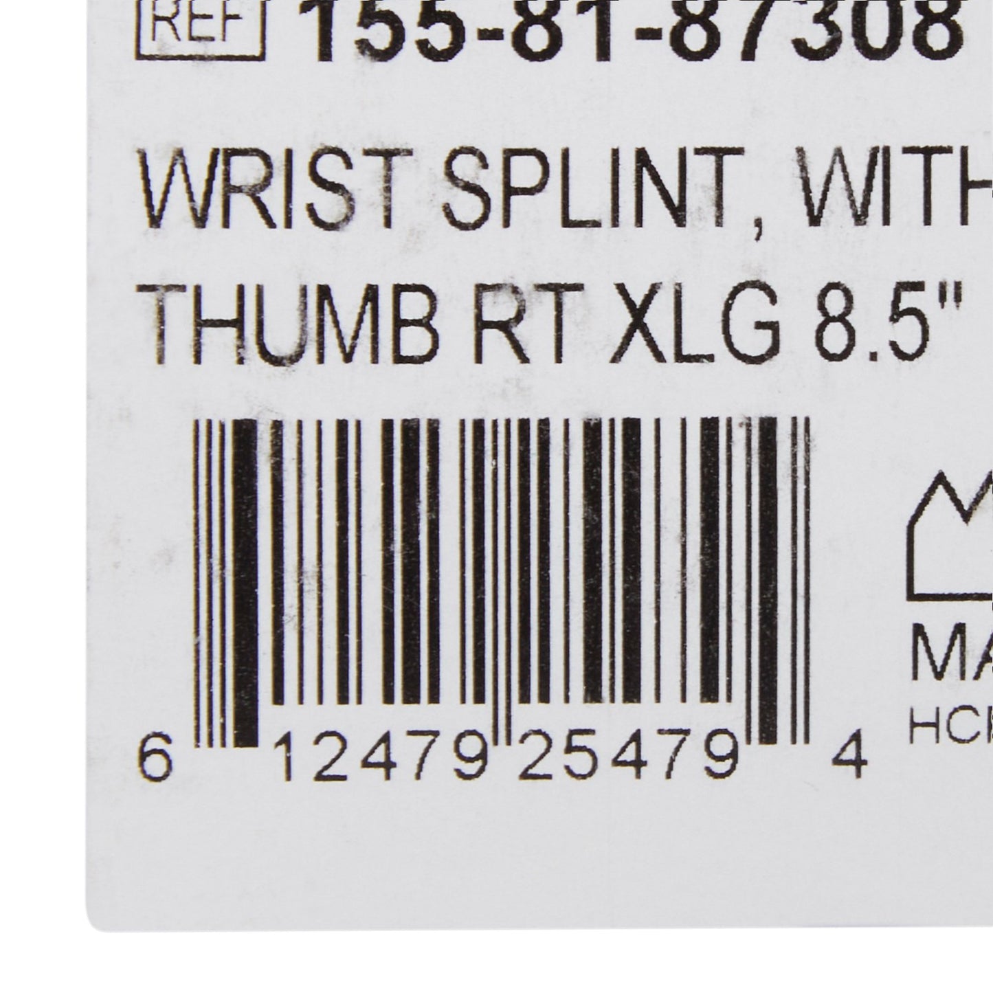 WRIST SPLINT, W/ABDUCTED THUMBRT XLG 8.5"