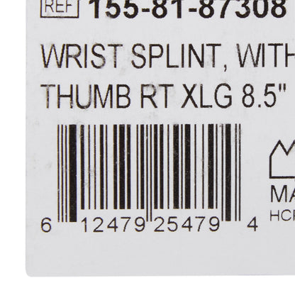 WRIST SPLINT, W/ABDUCTED THUMBRT XLG 8.5"
