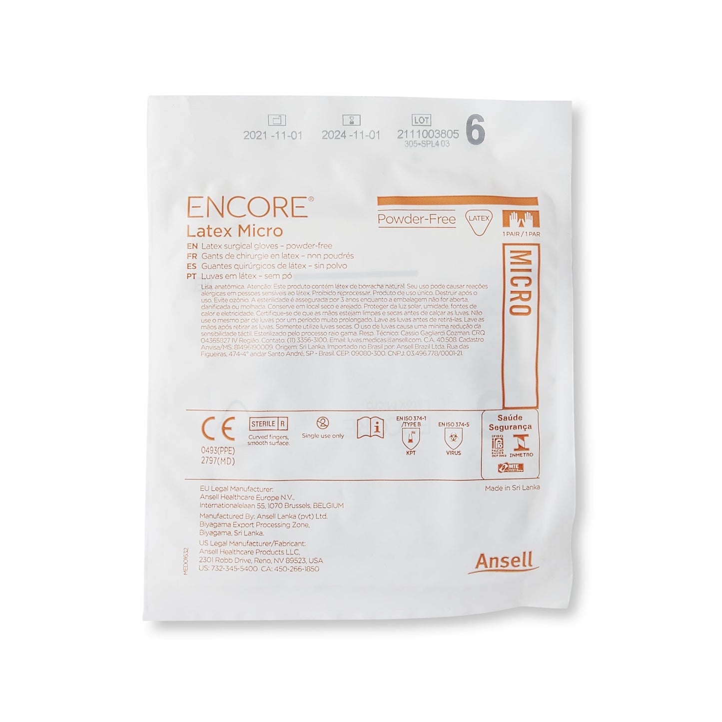 GLOVE, SURG LTX 6.0 STR2 SMTH (50PR/BX 4BX/CS)