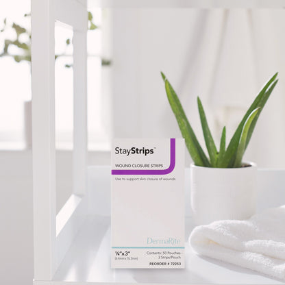 STRIPS, WOUND CLOSURE STAY STRIPS .25"X3" (50/BX)