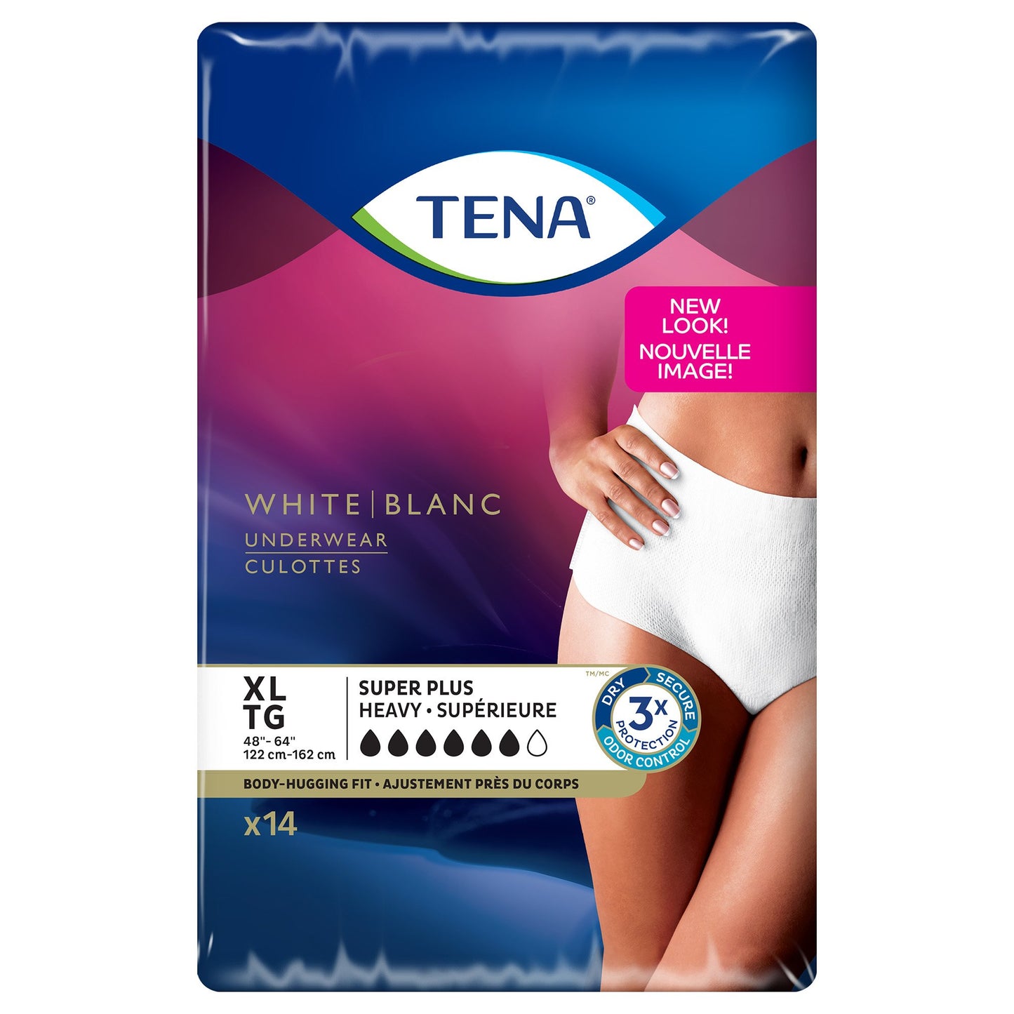 UNDERWEAR, WMN TENA SUPER + XLG (14/BG 4BG/CS) (WAS 54950)