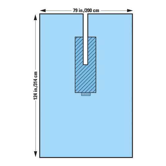DRAPE, SURGICAL U STR 80"X124"(16/CS)