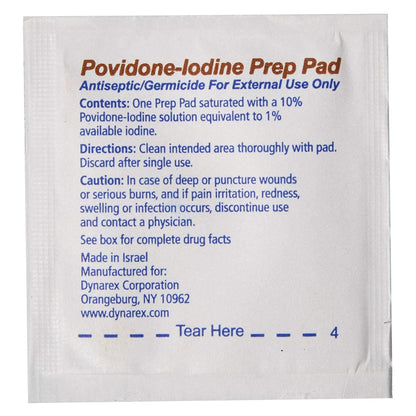 PREP PAD, POVIDONE MED (100/BX10BX/CS)