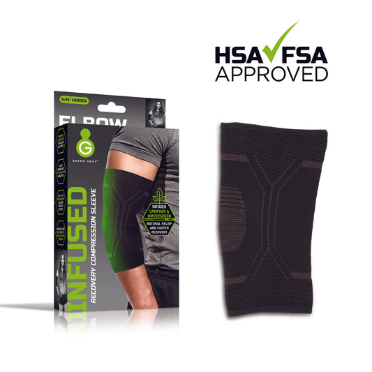 SLEEVE, ELBOW COMPRSN INFUSED BLK LG/XLG (48/CS)