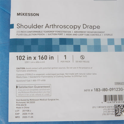DRAPE, SURGICAL ORTHO SHLDR ARTHRO W/ABS 102"X160" (10/CS)