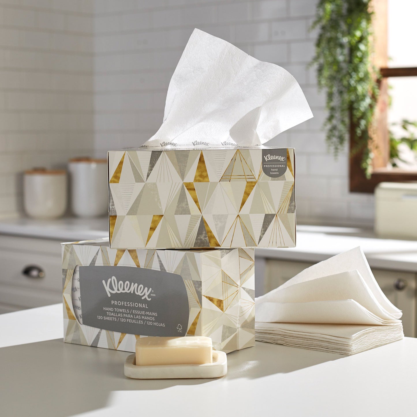 TOWEL, KLEENEX PREM POP-UP WHT1PLY (120/BX 18BX/C KIMCON