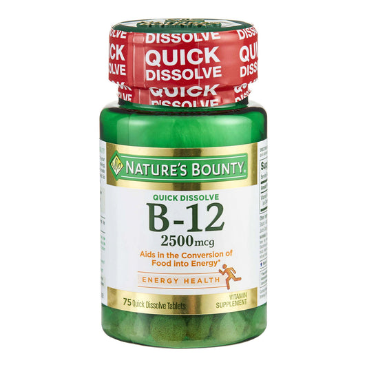 VITAMIN B-12, TAB QUICK DISSOLVE 2500MCG (75/BT)