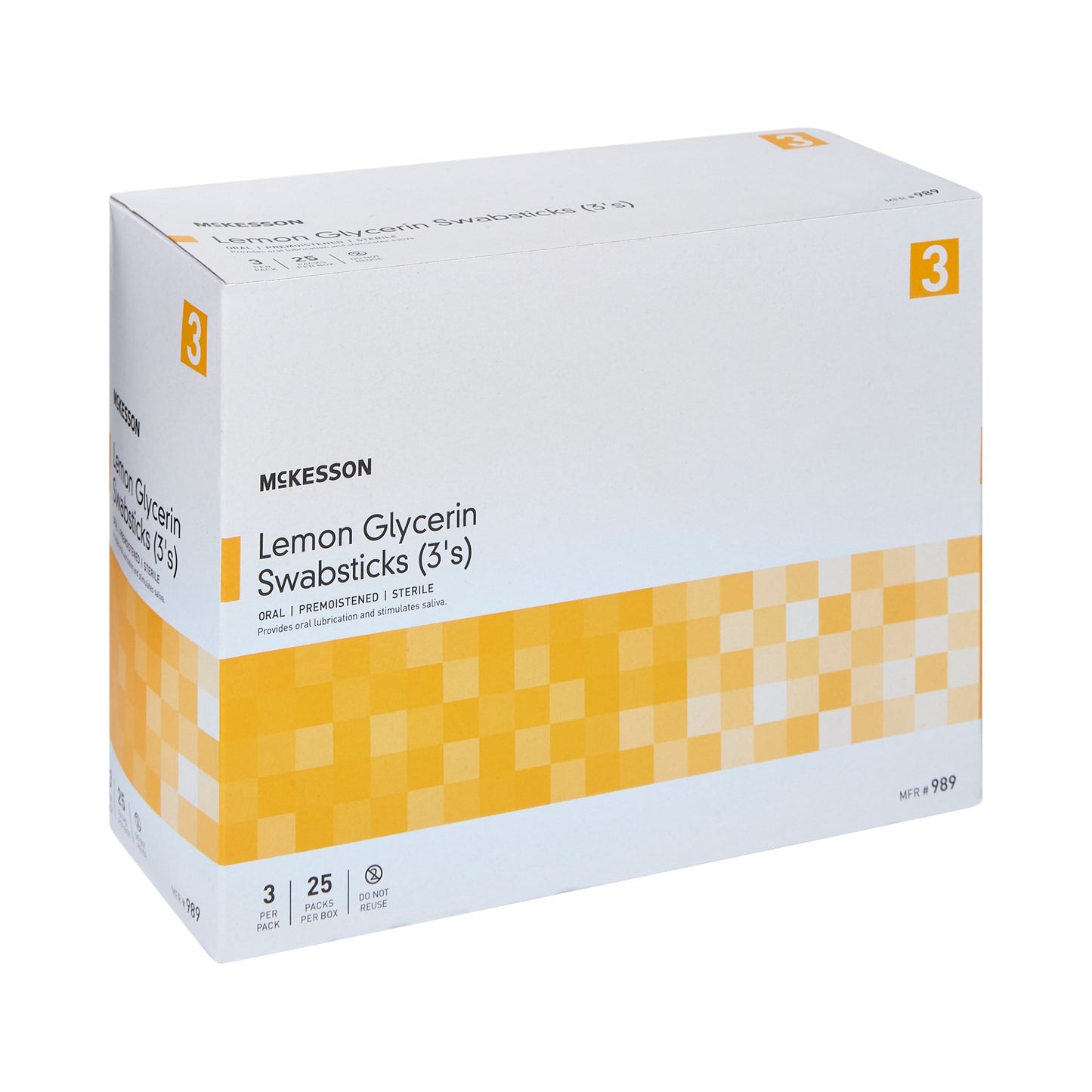 SWABSTICK, LEMON GLYCERIN STR (25/BX 10BX/CS)