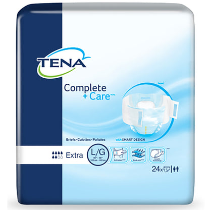 BRIEF, TENA COMPLETE+CARE WETNESS INDICATOR LG (24/BG 3BG/CS