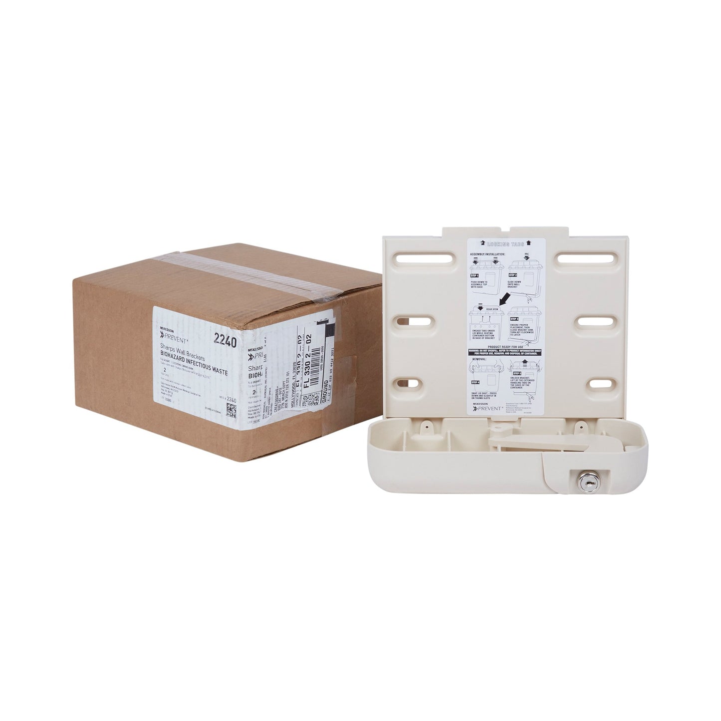 BRACKET, F/SHARPS WALL LOCKINGF/5.4QT CONT (2/CS)