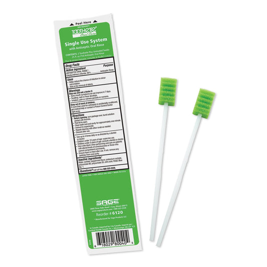 SWAB, ORAL FRESHENER (2/PK 50PK/BX 2BX/CS)