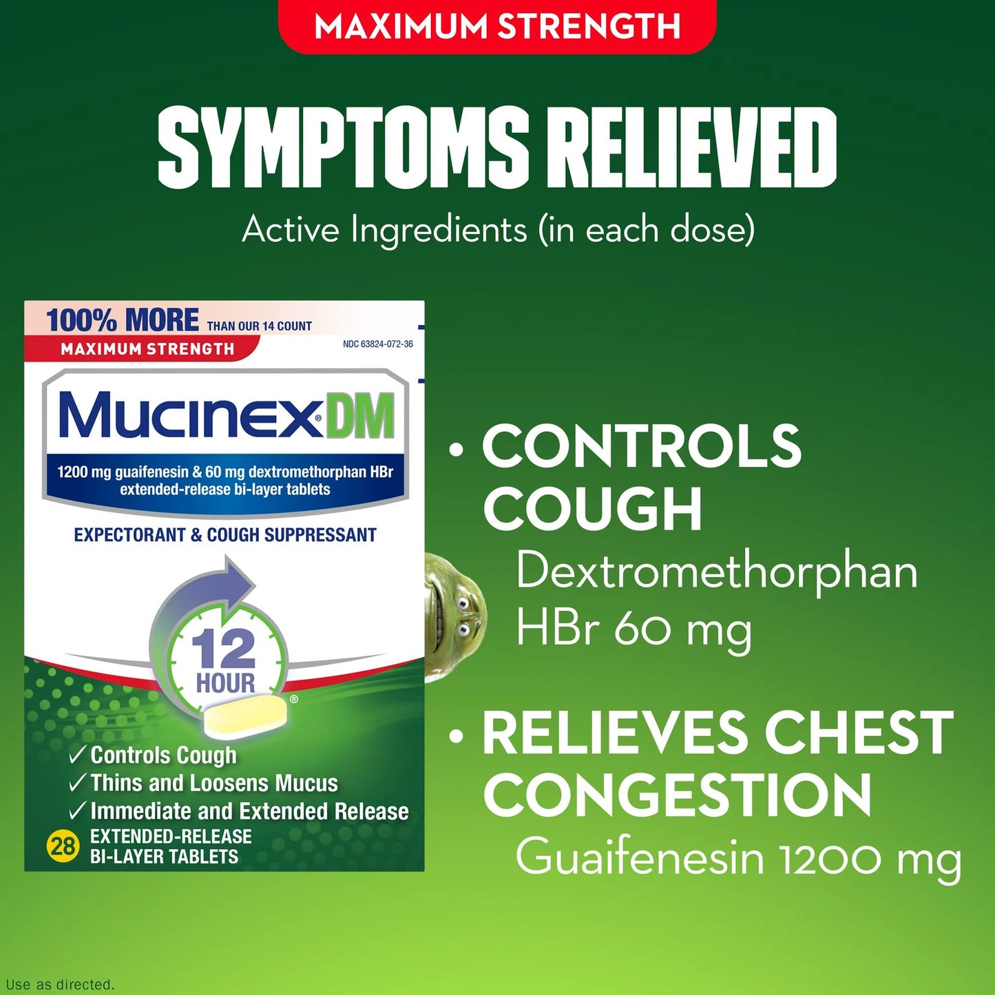 MUCINEX DM, TAB MAX/STR 1200-60MG (28/BX)