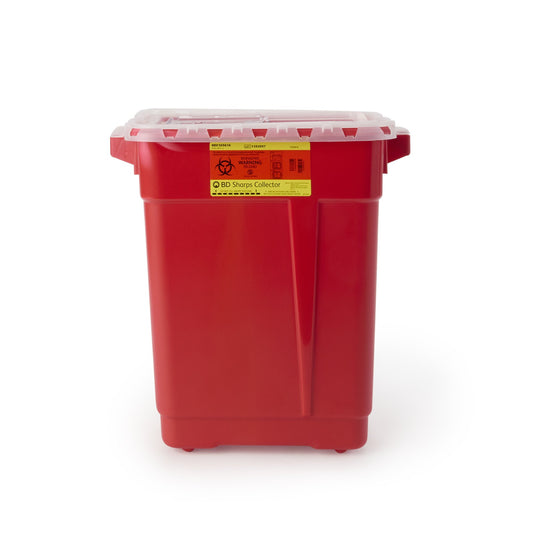 CONTAINER, SHARPS RED 9GL W/SLIDE TOP (8/CS)