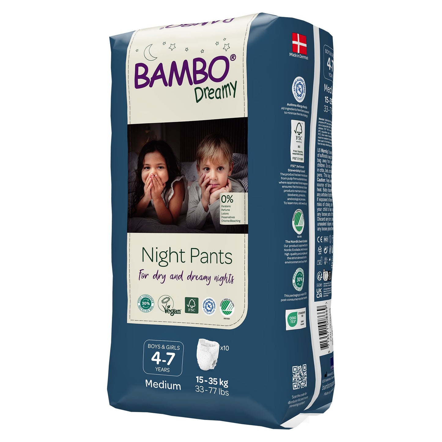 PANTS, TRAINING BAMBO NATURE DREAMY 4-7YRS (10/PK 6PK/CS)