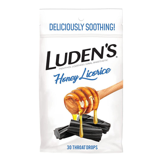 LUDENS THROAT, LOZ HONEY LICORICE (30/BG)