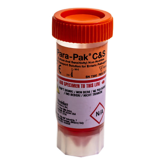 VIAL, STOOL PARA-PAK ORG CAP (20/BX 6BX/CS)