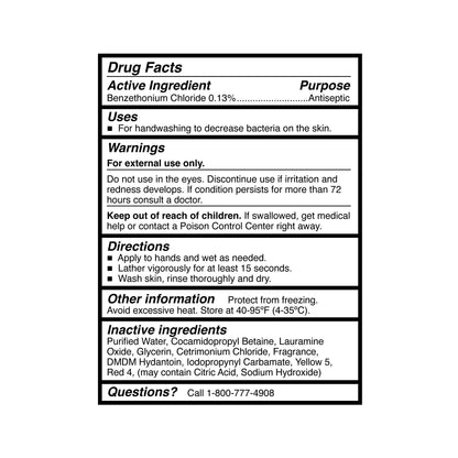 SOAP, MCKESSON FM ANTIB BENZETHONIUM CHLORIDE 1000ML (4/CS)