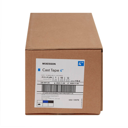 TAPE, CAST WHT LF 4"X4YDS (10RL/BX)