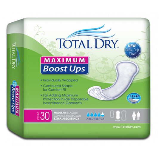 PAD, INCONT TOTALDRY MAX BOOSTER (30/BG 4BG/CS)