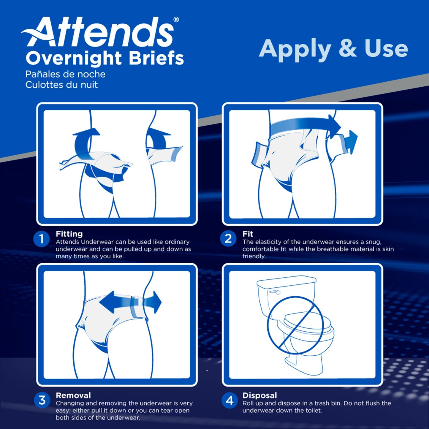 BRIEF, EXTENDED WEAR LG (14/BG4BG/CS)