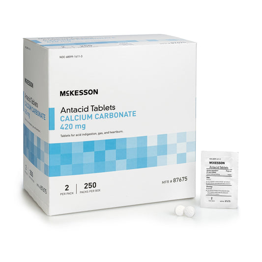 ANTACID, TAB CALCIUM CARBONATEMINT 420MG (250/BX 12BX/CS)