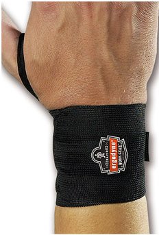 WRIST WRAP, WRAP W/THUMB LOOP BLK LG-XLG (6/PK)