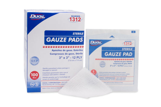 SPONGE, GAUZE STR 3"X3" (100/BX)