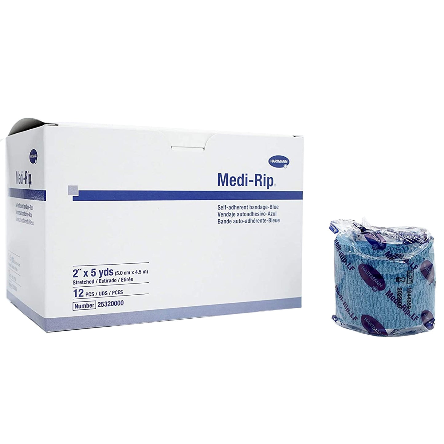 BANDAGE, MEDIRIP SA BLU 2"X5YD(12RL/BX 8BX/CS)0532