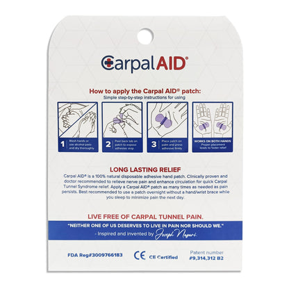 PATCH, CARPAL AID UNIV (30/PK 48PK/CS)