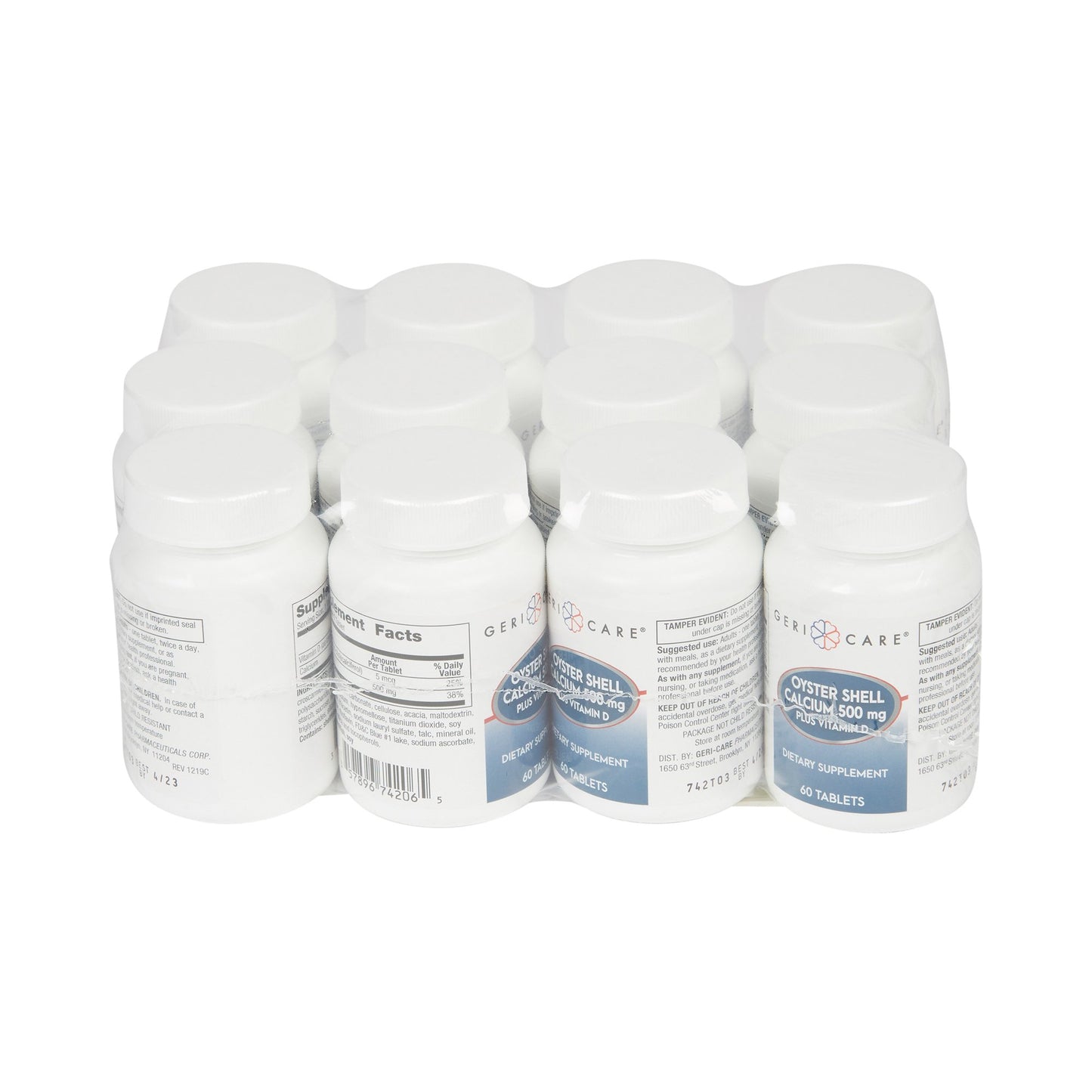 OYSTER SHELL CALCIUM, TAB 500MG +VITMN D3 200IU (60/BT)