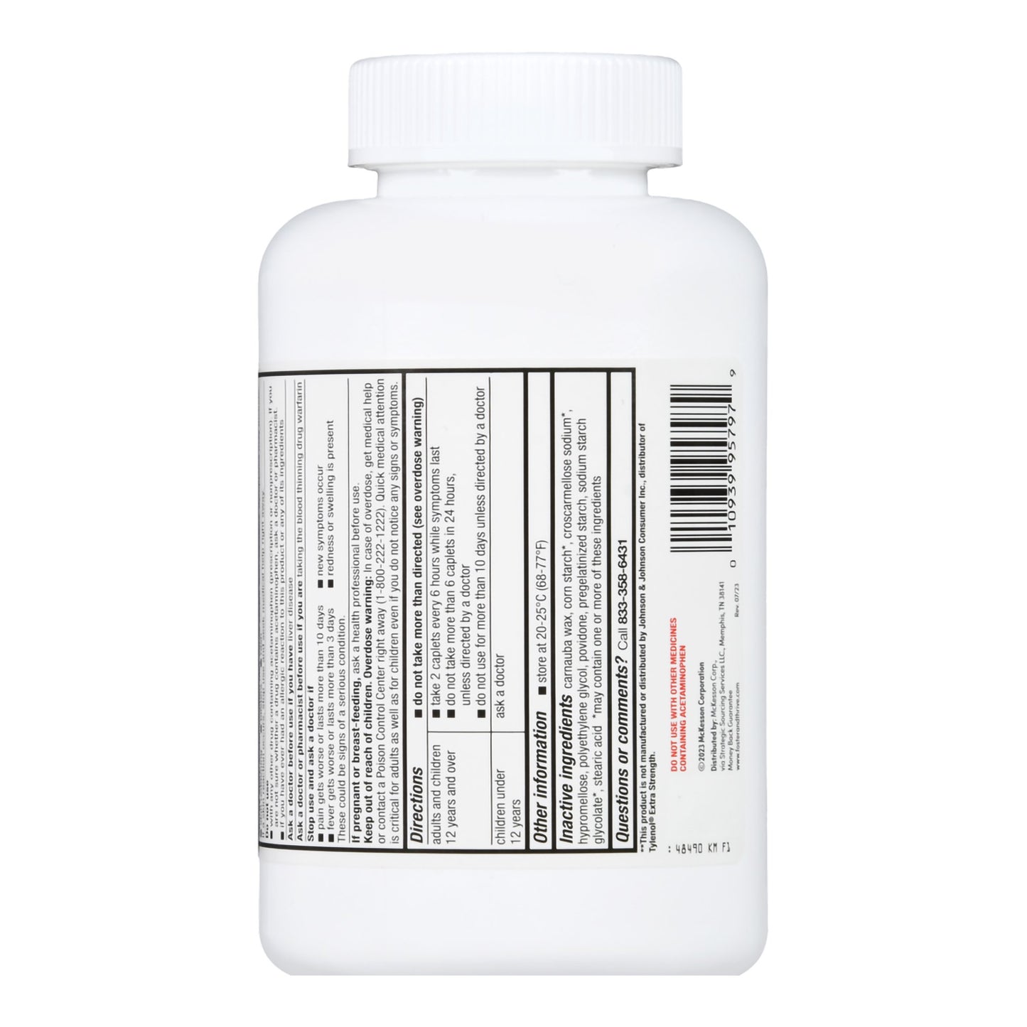FT ACETAMINOPHEN, CAPL FT SM XS 500MG (500/BT)