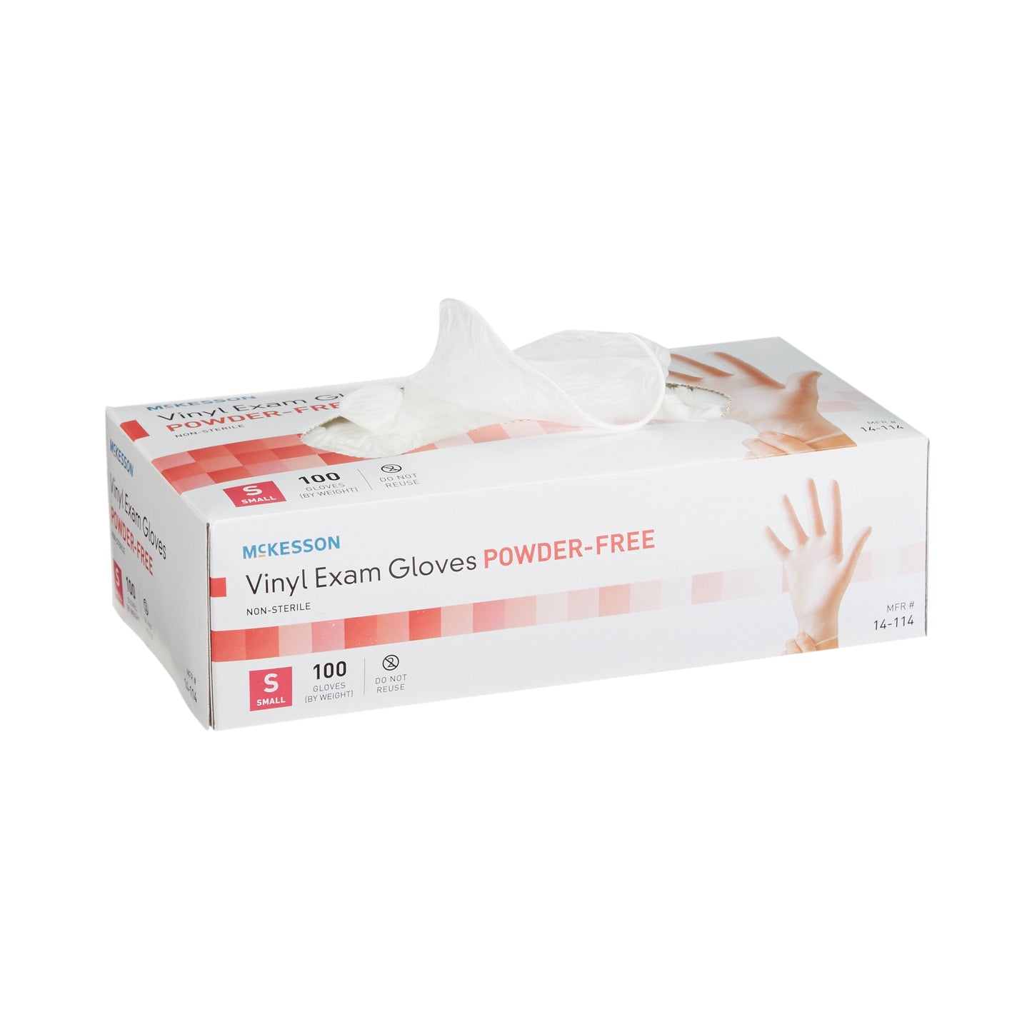 GLOVE, EXAM VNYL SM N/S (100/BX 10BX/CS)