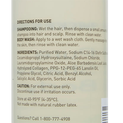 SHAMPOO HAIR/BODY, FRAG/DYE/PARABEN/SULFATE FR 8OZ (48/CS)