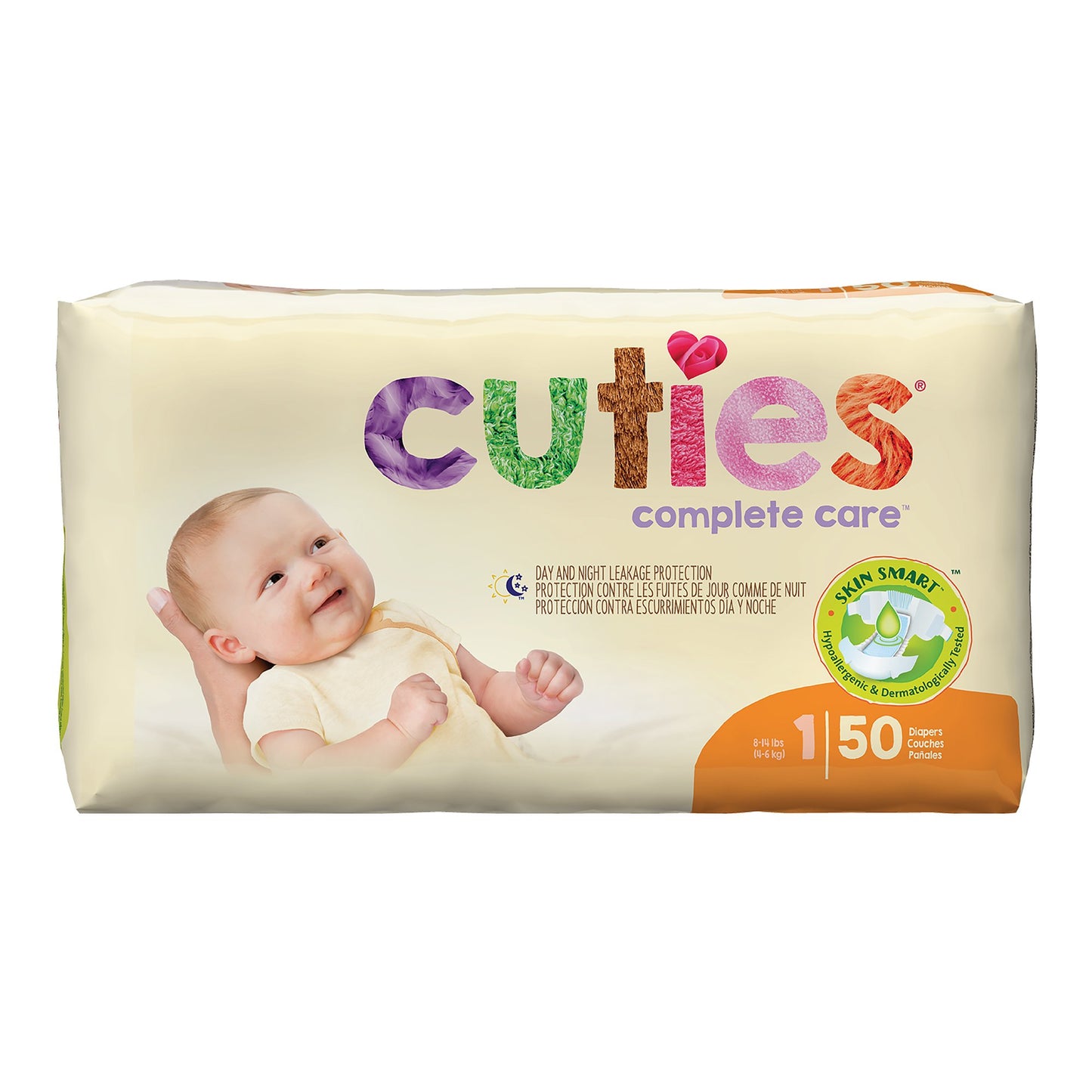 DIAPER, BABY CUTIES SIZE1 (50/PK 4PK/CS)