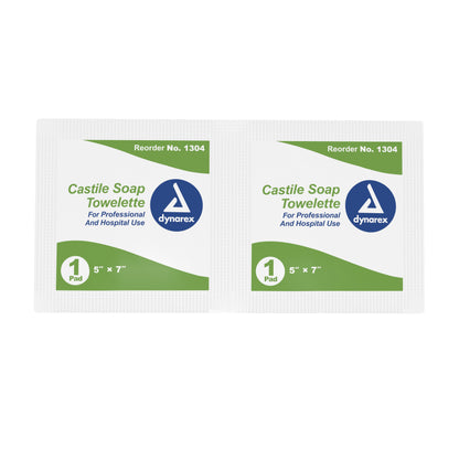 TOWELETTES, CASTILE SOAP (100/BX 10BX/CS)