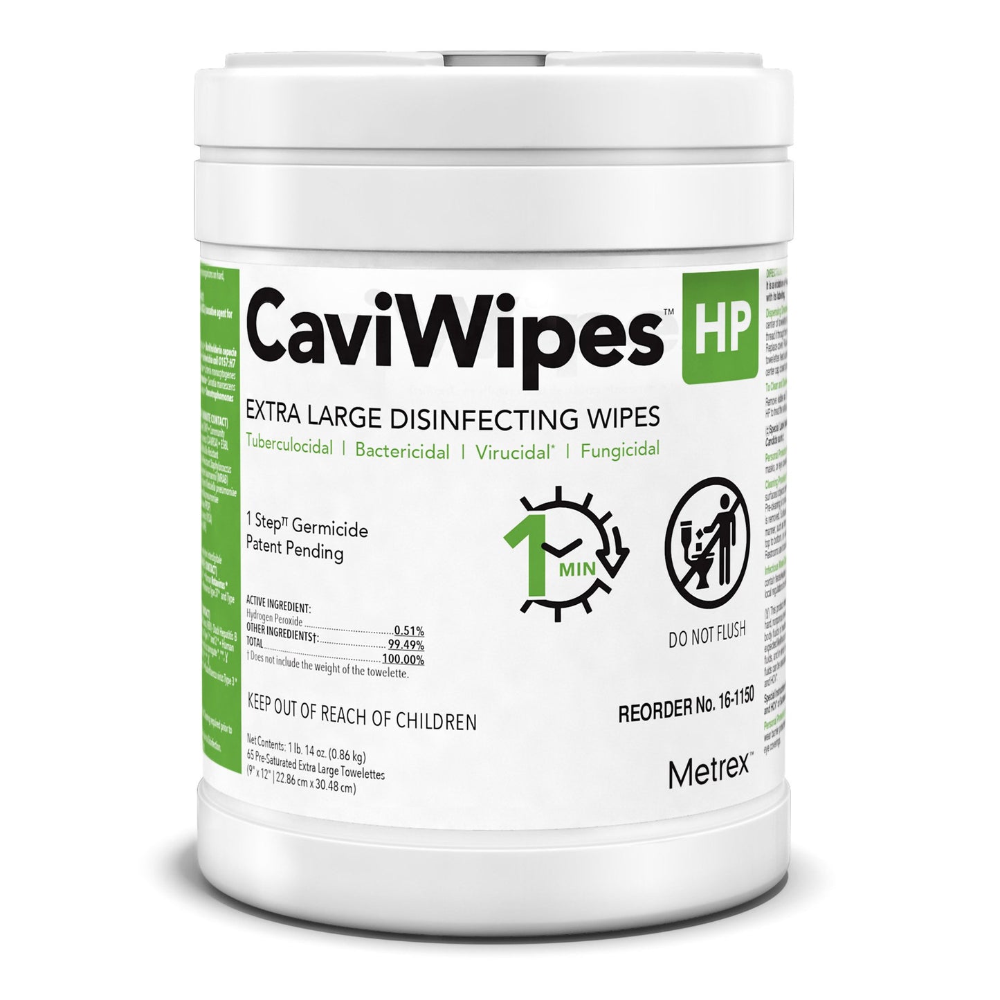 WIPE, DISINFECTING CAVIWIPE HPXL (65/CT 12CT/CS)