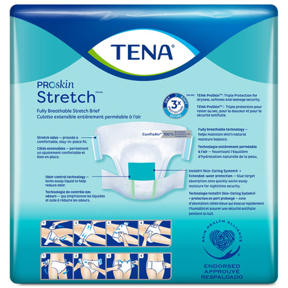 BRIEF, TENA STRTCH BARI GRN 3XLG (8/PK 4PK/CS)