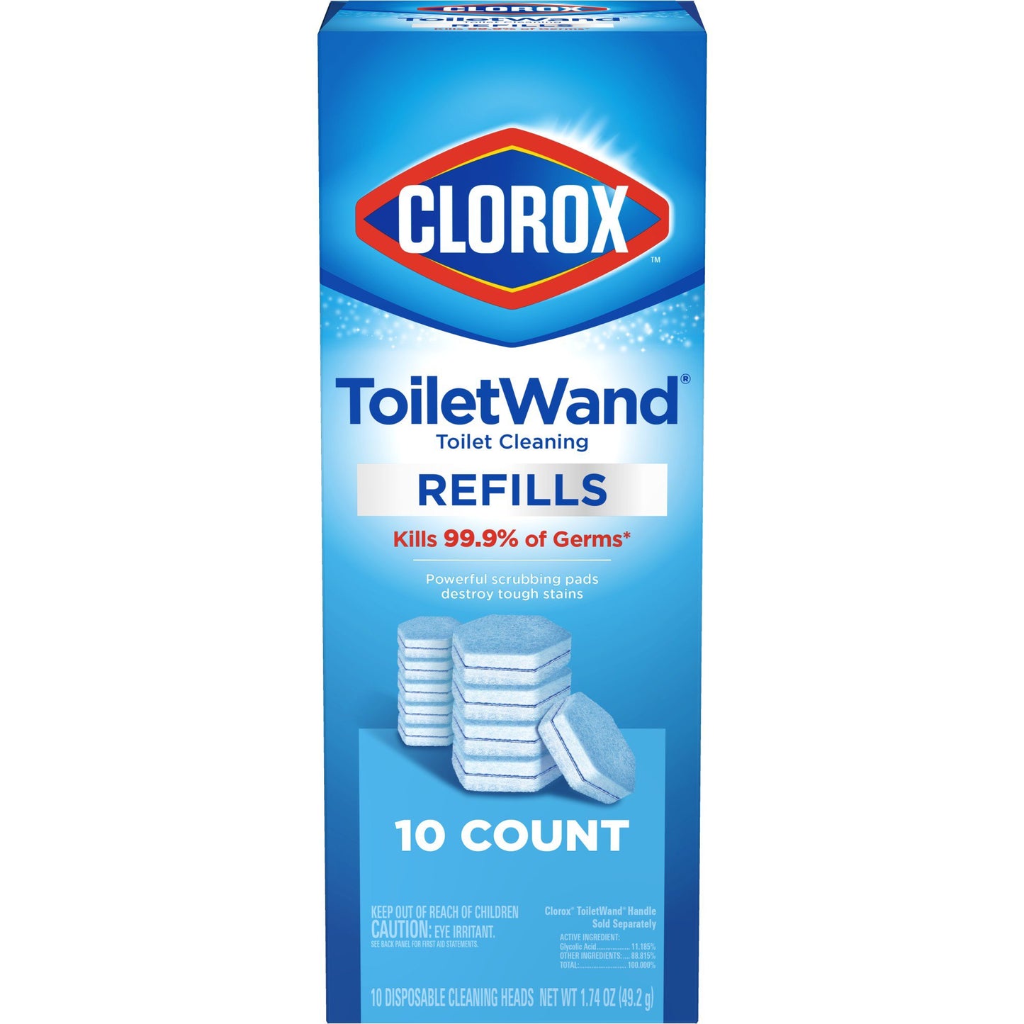 PAD, REFILL F/CLOROX TOILET WAND (10/PK 6PK/CT)