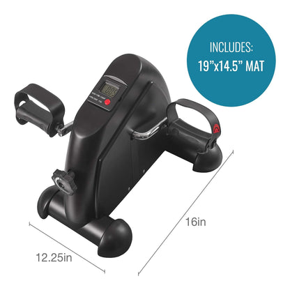 BIKE, FITNESS DMI MINI EXERCISE CYCLE W/MAT BLK