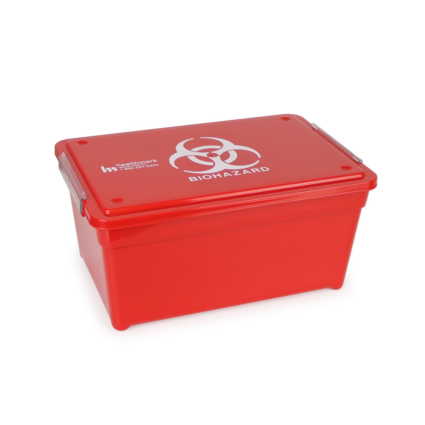 TRAY, INSTR RETRIEVIAL SOLID TOP W/PLASTIC LATCH RED 10X7X6